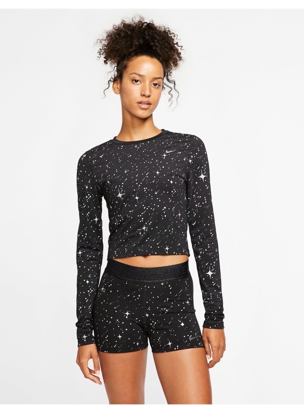 NIKE PRO WARM STARRY NIGHT  TRAINING LONG SLEEVE TOP - BLACK BV5566-010 WOMEN S